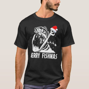 Merry Fishmas Christmas Fishing Holiday T-Shirt