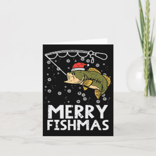 Merry Fishmas Fish Fishing Xmas Christmas Dad Men Card