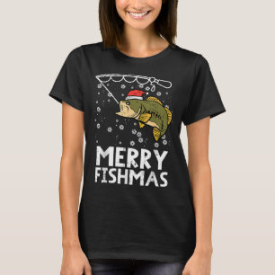 Merry Fishmas Fish Fishing Xmas PJs Christmas Paja T-Shirt