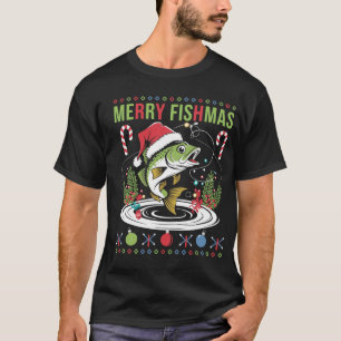 Merry Fishmas Fishing Christmas T-Shirt