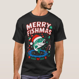 Merry Fishmas Fishing Christmas T-Shirt