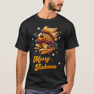 Merry Fishmas Fishing Christmas T-Shirt