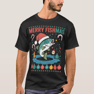 Merry Fishmas Fishing Christmas T-Shirt
