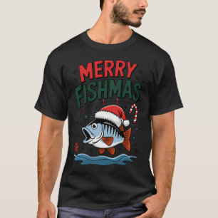Merry Fishmas Fishing Christmas T-Shirt