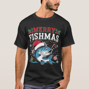 Merry Fishmas Fishing Christmas T-Shirt