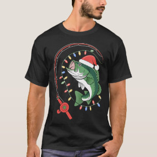 Merry Fishmas Fishing Christmas Ugly T-Shirt
