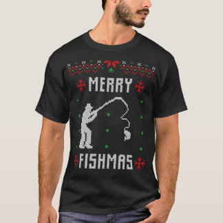 Merry Fishmas Funny Christmas Xmas For Fishers T-Shirt