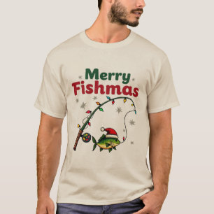 Merry Fishmas – Funny Fish Christmas Fishing Lover T-Shirt