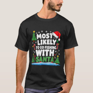 Merry Fishmas Funny Fish Santa Bigfoot Christmas F T-Shirt