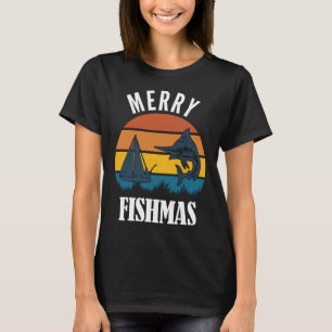 Merry Fishmas Funny Fisherman Christmas T-Shirt