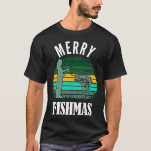 Merry Fishmas Funny Fisherman Christmas T-Shirt