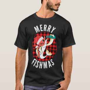 Merry Fishmas Funny Fisherman Christmas T-Shirt