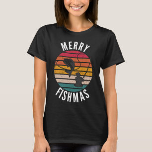 Merry Fishmas Funny Fisherman Christmas T-Shirt