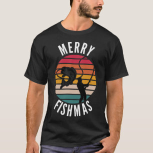 Merry Fishmas Funny Fisherman Christmas T-Shirt