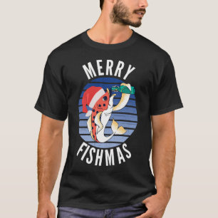 Merry Fishmas Funny Fisherman Christmas T-Shirt