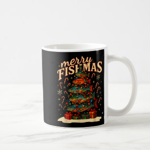 Merry Fishmas Funny Fishing Christmas Design  Coffee Mug