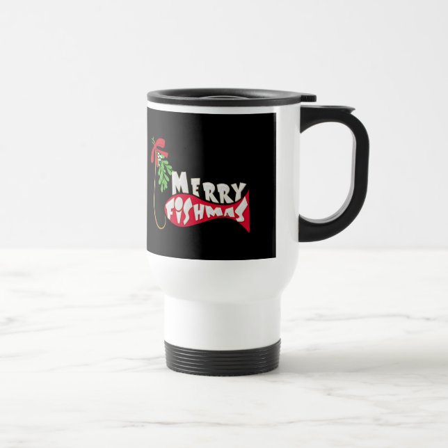 Merry Fishmas Funny Fishing Christmas  Mug (Right)