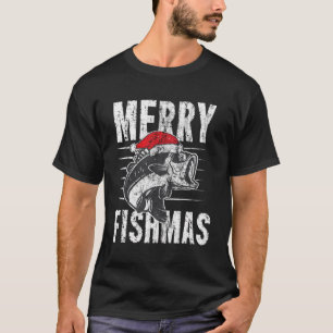 Merry Fishmas Funny Fishing Christmas T-Shirt