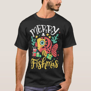 Merry Fishmas Funny Fishing Christmas T-Shirt