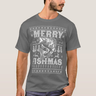 Merry Fishmas Funny Xmas Fishing Ugly Christmas Sw T-Shirt