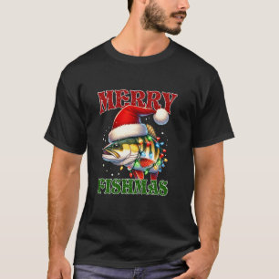 Merry Fishmas Santa Fishing Lovers Funny Christmas T-Shirt