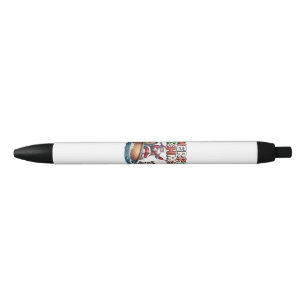 Merry Fishmas Santa Fishing Lovers Funny Fisherman Black Ink Pen
