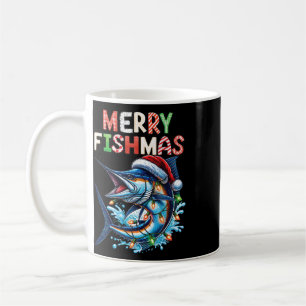 Merry Fishmas Santa Fishing Lovers Funny Fisherman Coffee Mug