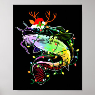 Merry Fishmas Santa Fishing Lovers Funny Fisherman Poster