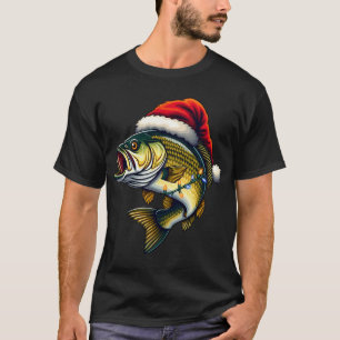 Merry Fishmas Santa Fishing Lovers Funny Fisherman T-Shirt