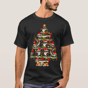 Merry Fishmas Santa Hat Christmas Vibes T-Shirt