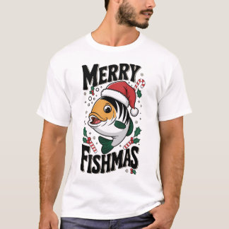 "Merry Fishmas T-Shirt - Funny Christmas Fish