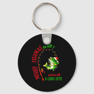 Merry Fishmas To All Fishing Fisherman's Funny Chr Key Ring