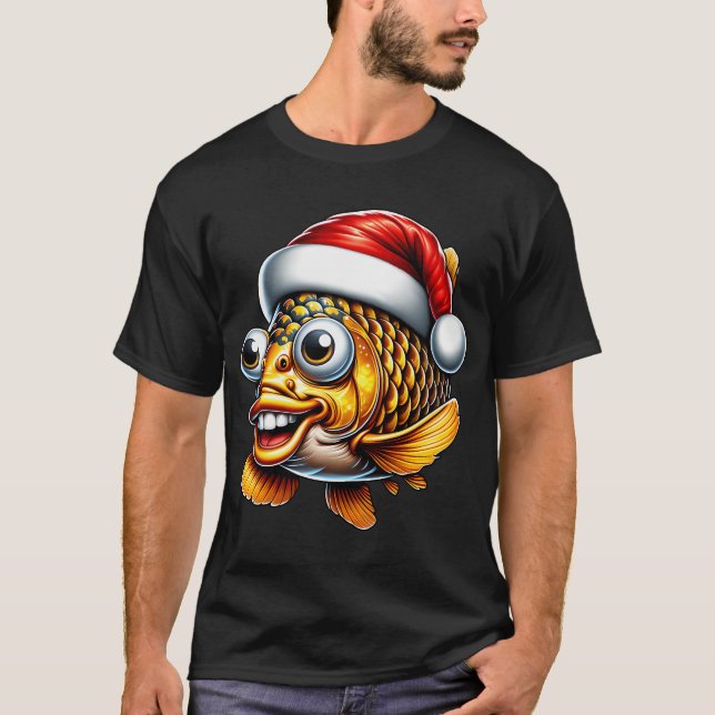 Merry Fishmas Ugly Christmas Sweater Funny Fishing (Front)