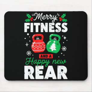 Merry Fitmas And A Happy New Rear Christmas Fitnes Mouse Mat