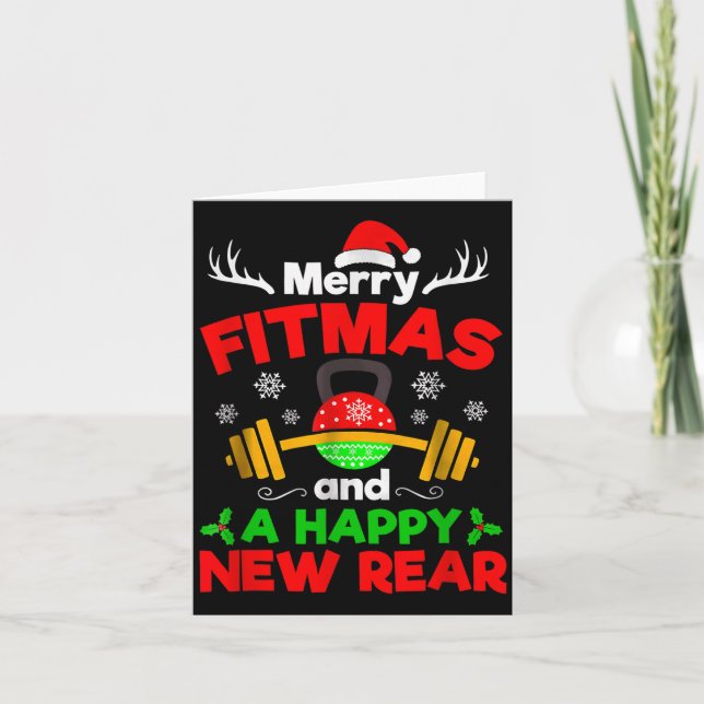 Merry Fitmas And A Happy New Year  Card (Front)