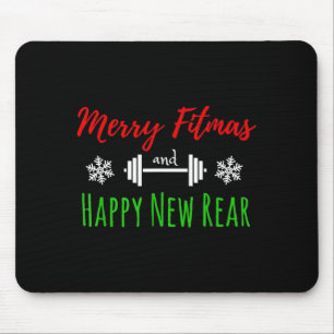 Merry Fitmas And Happy New Rear Fitness Funny  Mouse Mat