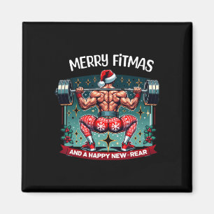 Merry Fitmas And Happy New Rear Year Fitness Weigh Magnet