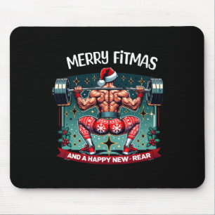 Merry Fitmas And Happy New Rear Year Fitness Weigh Mouse Mat