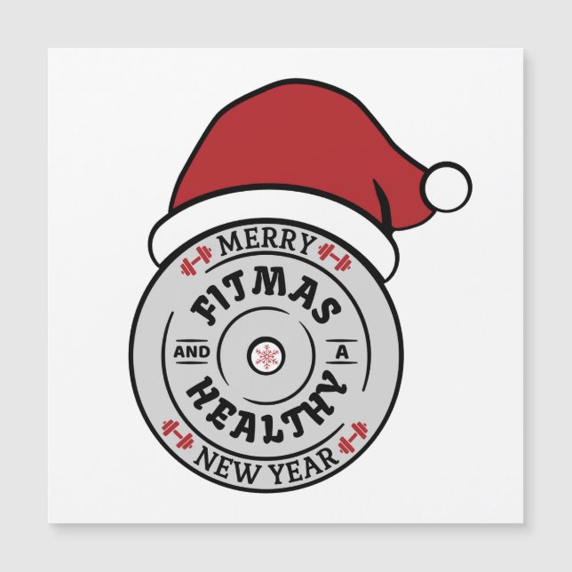 Merry Fitmas and Healty New Year Christmas Card (Front)