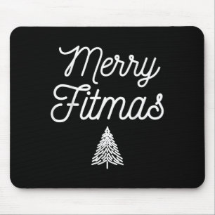Merry Fitmas For Christmas Workout Xmas Gym Holida Mouse Mat