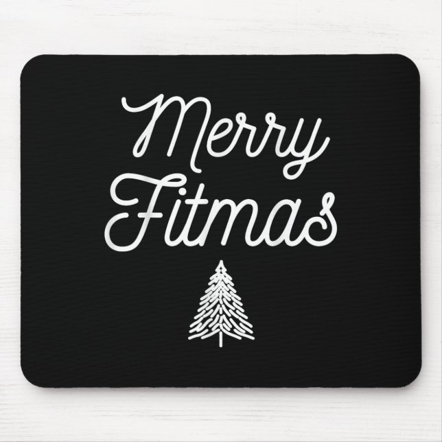 Merry Fitmas For Christmas Workout Xmas Gym Holida Mouse Mat (Front)