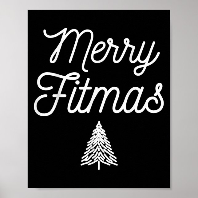 Merry Fitmas For Christmas Workout Xmas Gym Holida Poster (Front)