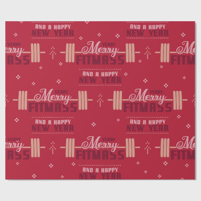Merry Fitmass Wrapping Paper (Flat)