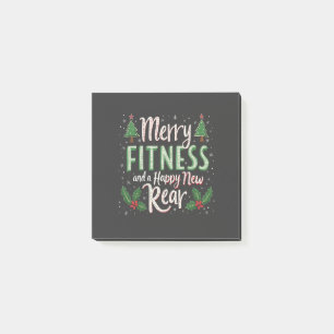 Merry Fitness and Happy New Rear Bodybuilding Xmas Post-it Notes