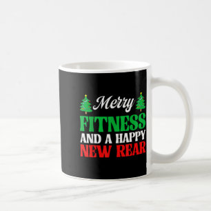 Merry Fitness Happy New Rear Workout Christmas  Coffee Mug