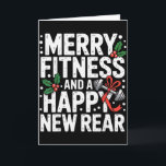 Merry Fitness Happy New Rear Workout Fitmas Christ Card<br><div class="desc">Merry Fitness Happy New Rear Workout Fitmas Christmas</div>