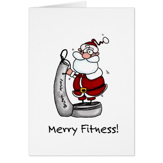 Merry Fitness Santa Card