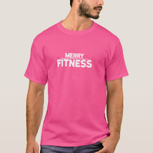 Merry Fitness Workout Woman Man Christmas Gym Trai T-Shirt