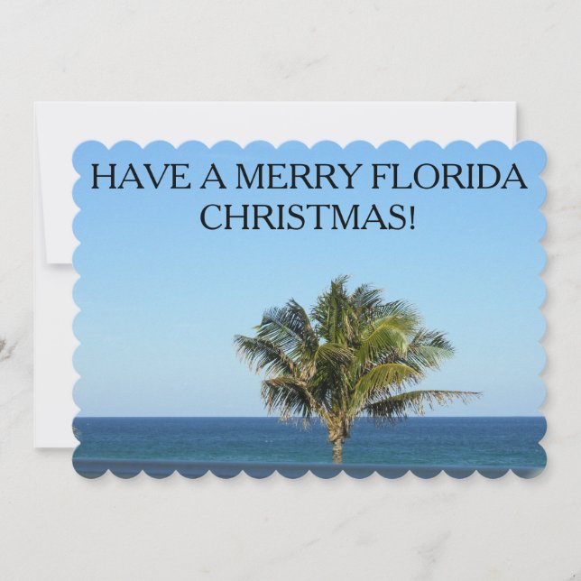 MERRY FLORIDA CHRISTMAS HOLIDAY CARD (Front)