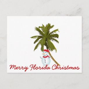 Merry Florida Christmas Holiday Postcard